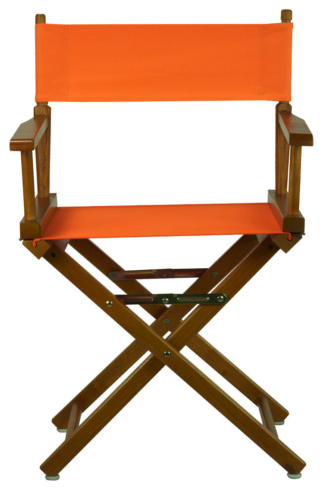 018" Director's Chair Honey Oak Frame-Tangerine Canvas