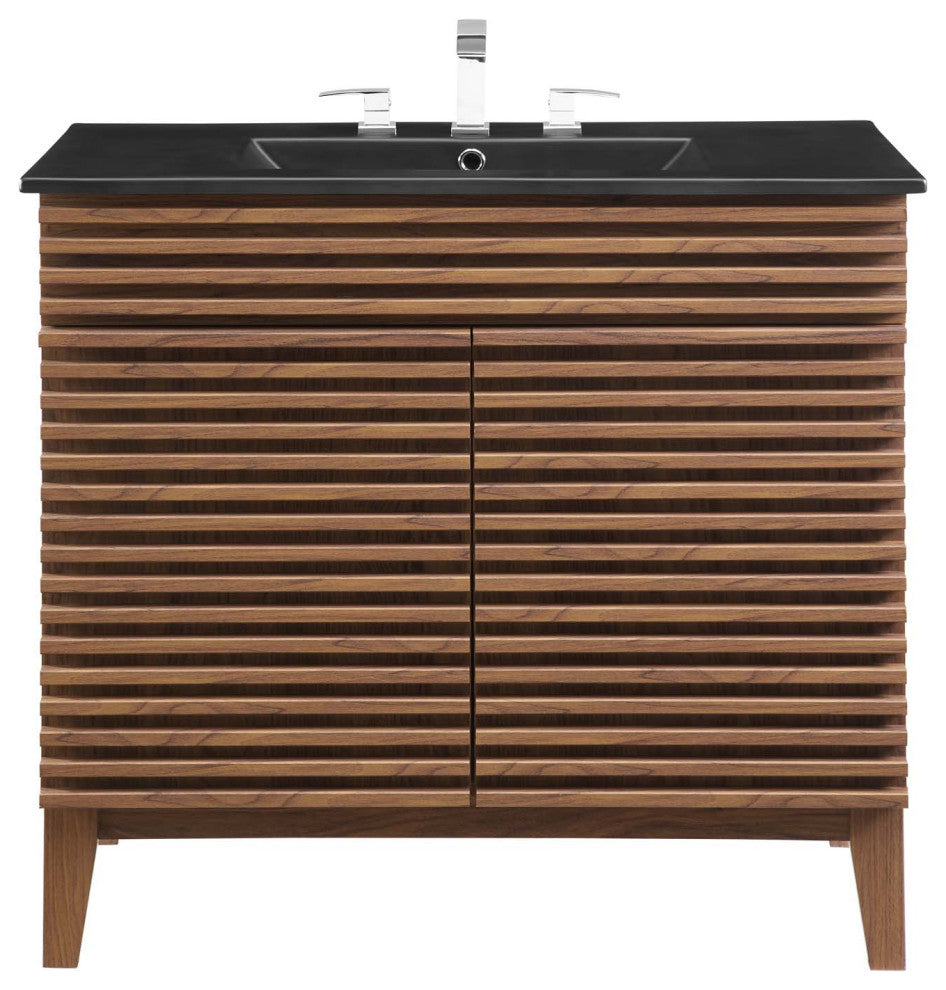 Render 36" Bathroom Vanity - Walnut Black