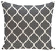 French Quarter Geometric Print Pillow, Steel, 18"x18"