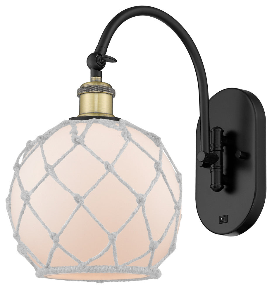 Innovations 518-1W-BAB-G121-8RW 1-Light Sconce, Black Antique Brass