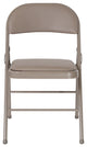 HERCULES Series Double Braced Gray Vinyl Folding Chair, Set of 4