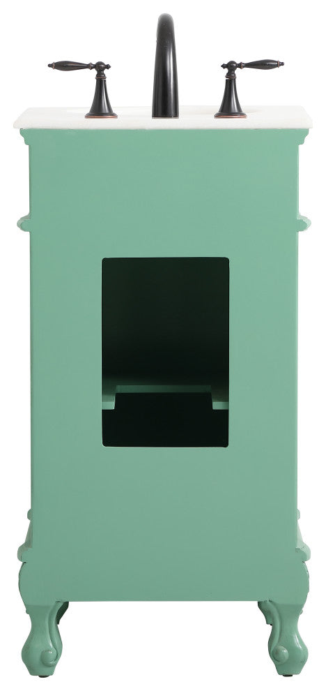Bathroom Vanity, Vintage Mint, 19", Single Sink