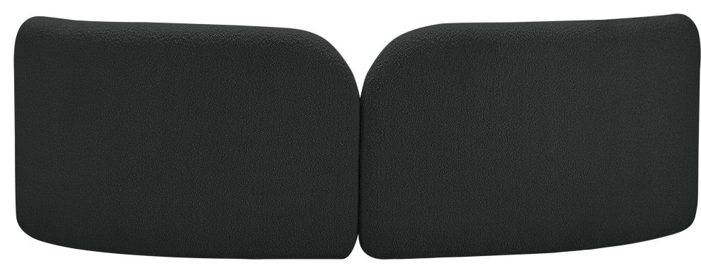 Daphne Upholstered Chair/Loveseat/Sofa, Black, Boucle Fabric, Sofa