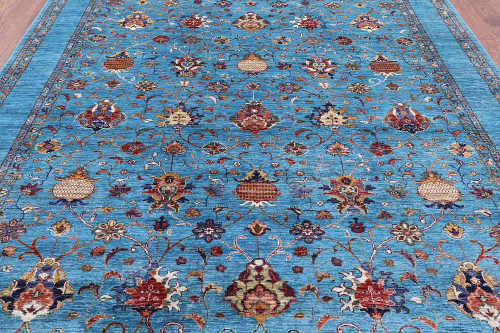 8' 4" X 9' 7" Hand Knotted Persian Tabriz Wool Rug Q7659