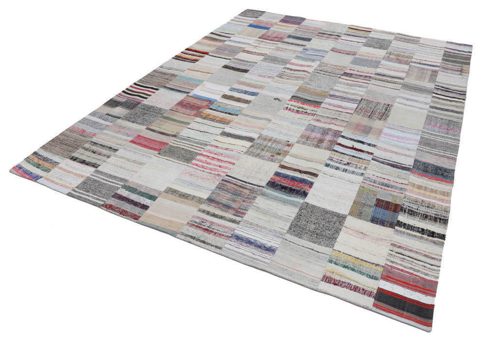 Rug N Carpet - Handmade Turkish 9' 11'' x 13' 1'' Unique Patchwork Kilim Rug