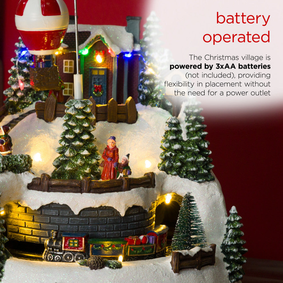 Animated Christmas Village Holiday Tabletop Decor