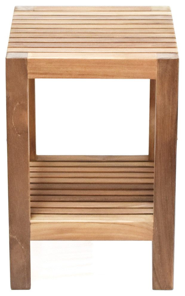 Teak Shower Bench Fiji 12" (30 cm) with Shelf