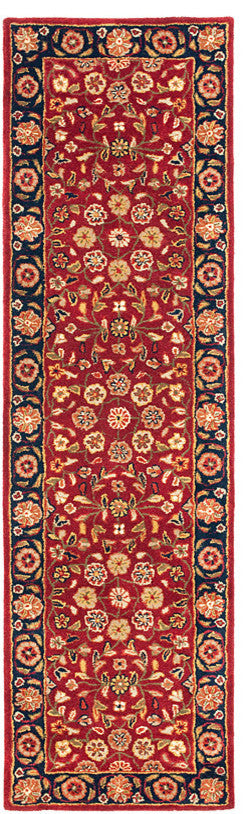 Safavieh Heritage Hg966A Red, Navy Area Rug, 2'3" X 8'0"