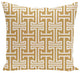 Greek Isles Geometric Print Pillow, Dijon, 16"x16"