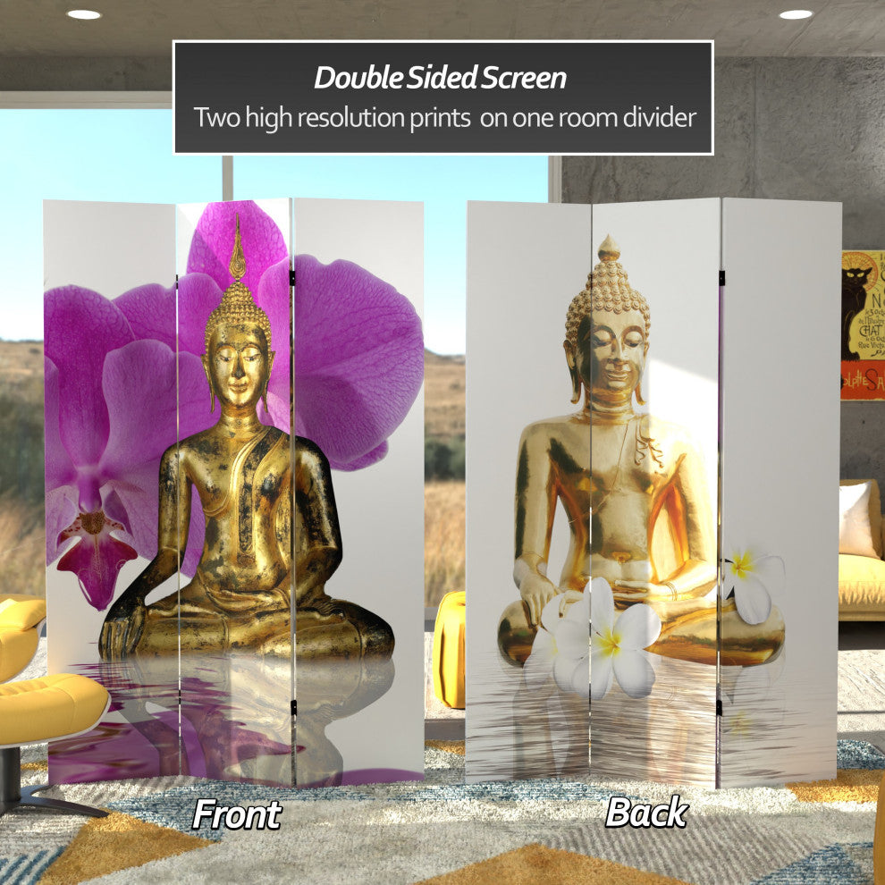 6'' Tall Double Sided Thai Buddha Room Divider