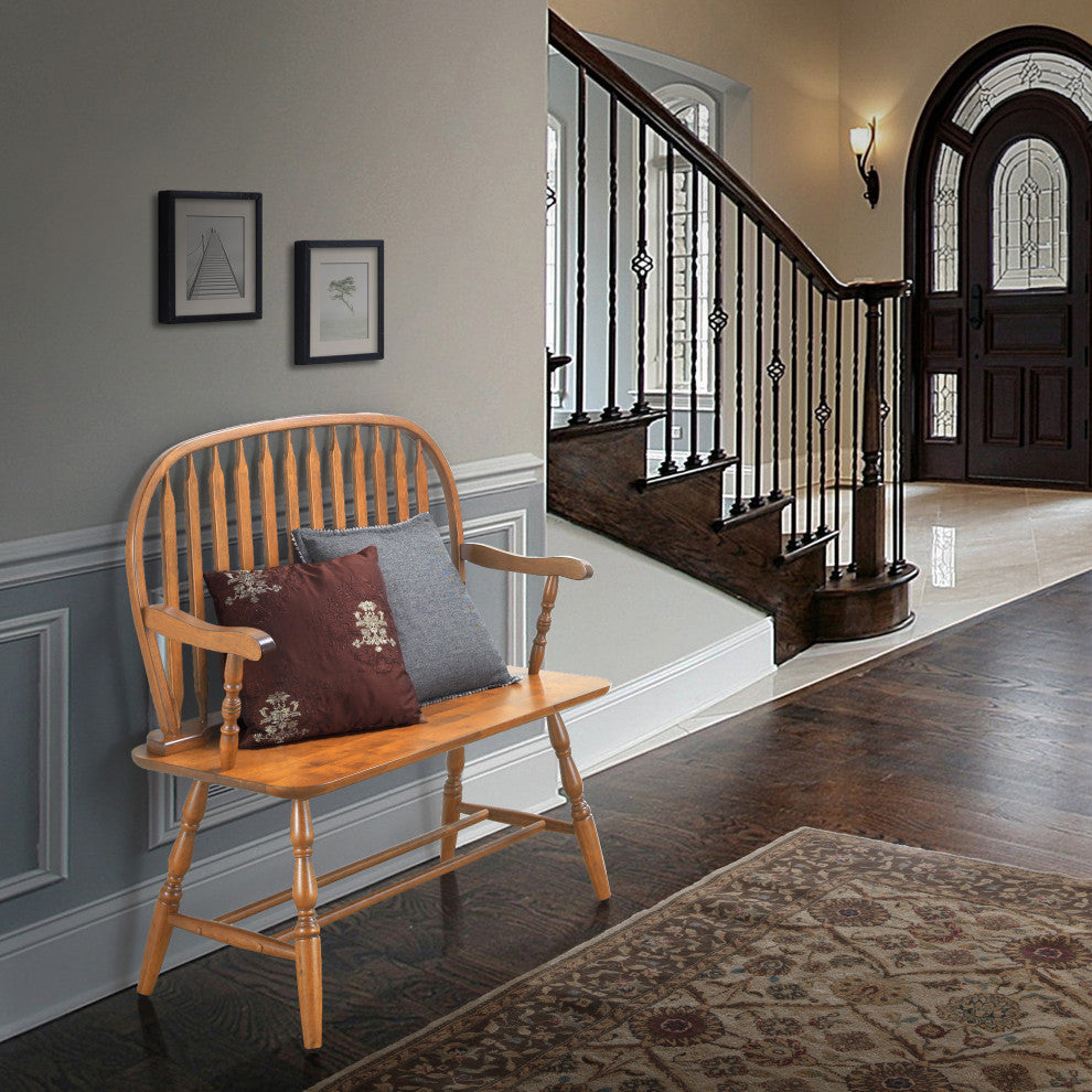 Windsor Bench, American Oak
