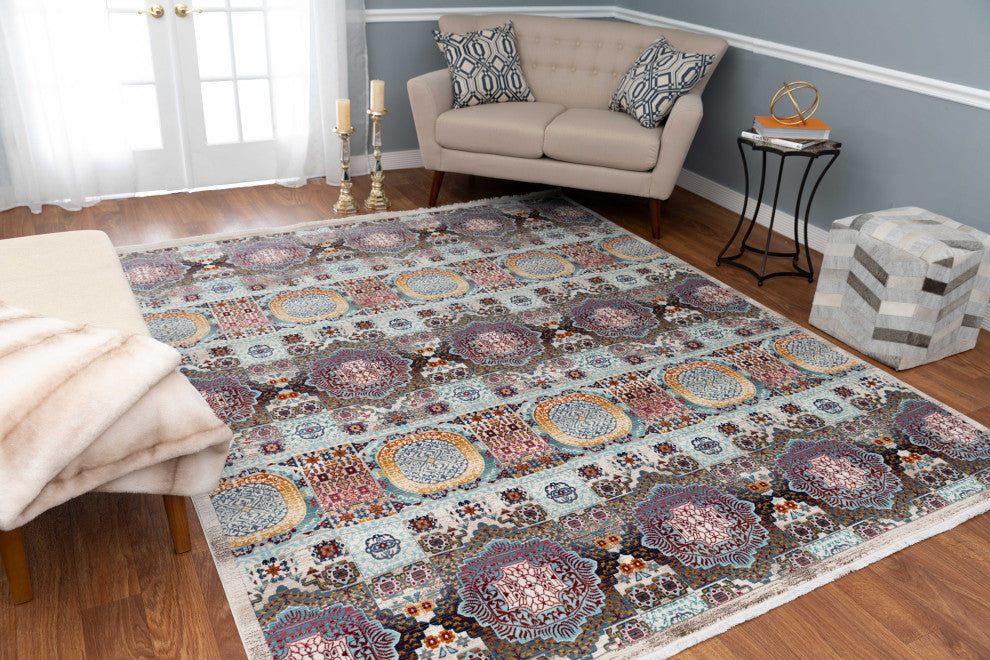 Noori Rug Latif Evonne Ivory/Blue Rug