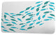 Beach Vacation Escuela Coastal Print Bath Mat, Turquoise, 21"x34"