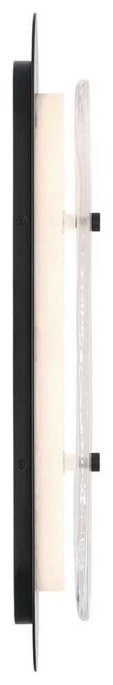 Tramore, Outdoor, 22", Powder Coat Black, Silver Glass