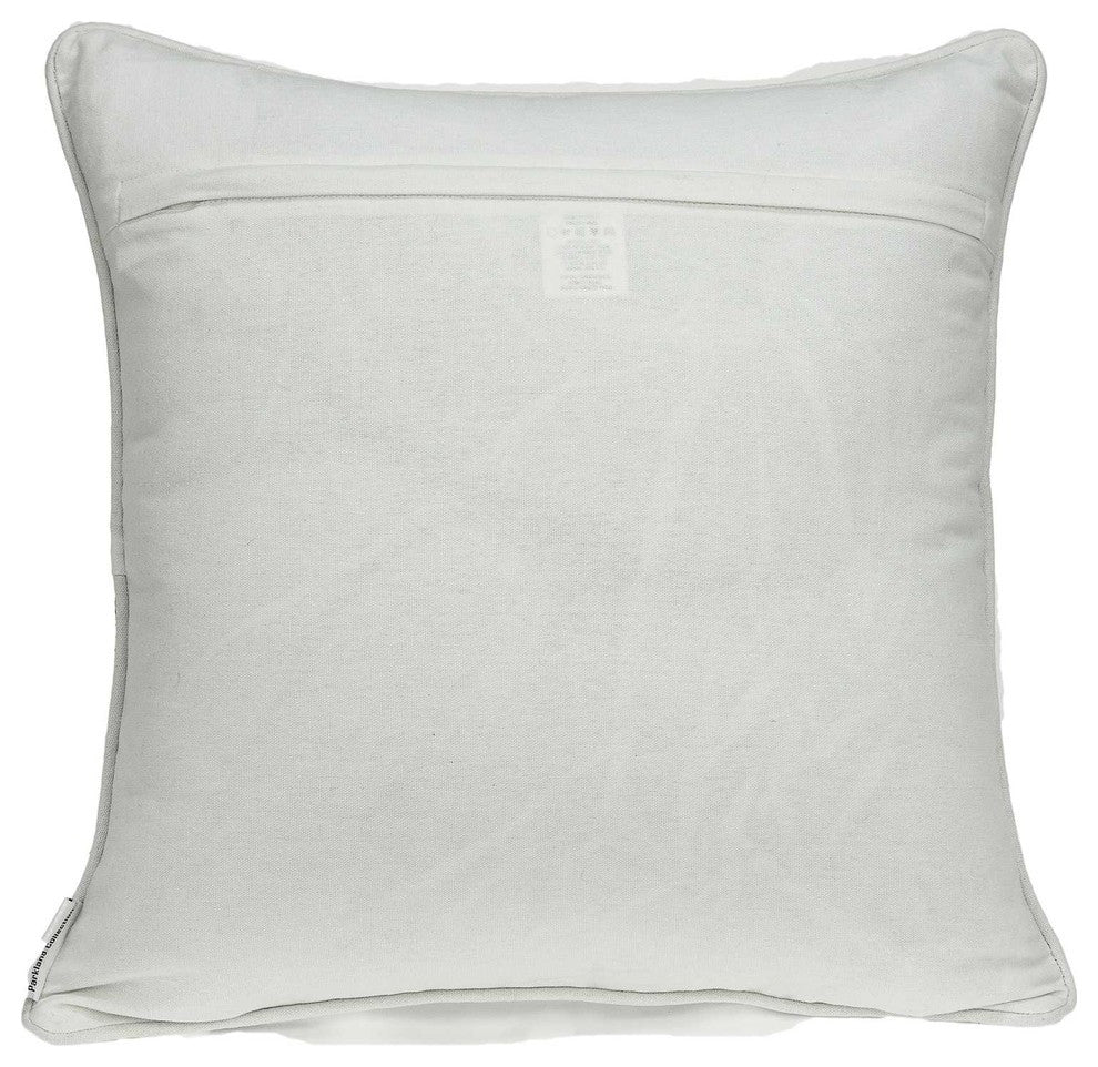 20" X 7" X 20" Transitional Gray And White Pillow Cover With Poly Insert