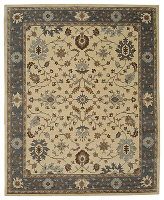 Hand Crafted Wool Ivory Traditional Oriental Oushak Rug, 2'6x9'10
