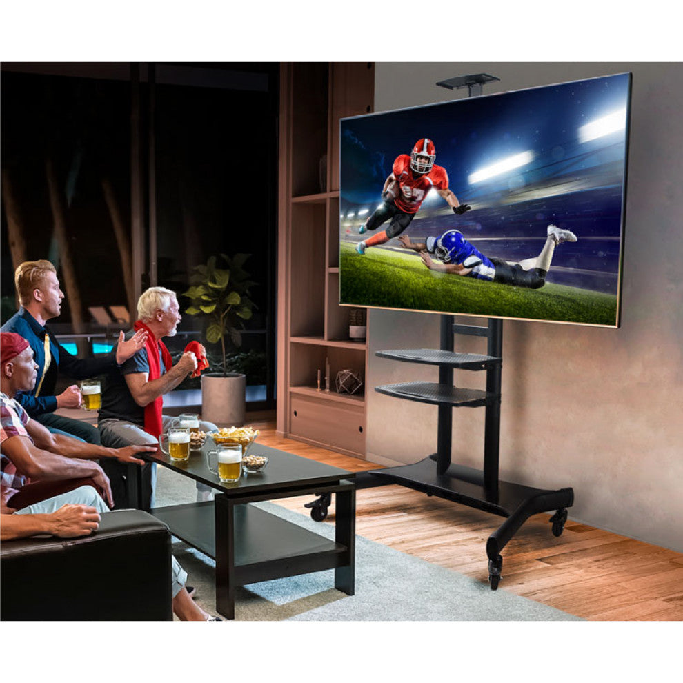 ONKRON Mobile TV Stand with Wheels Rolling TV Cart for 50-83" TVs up to 200 lbs