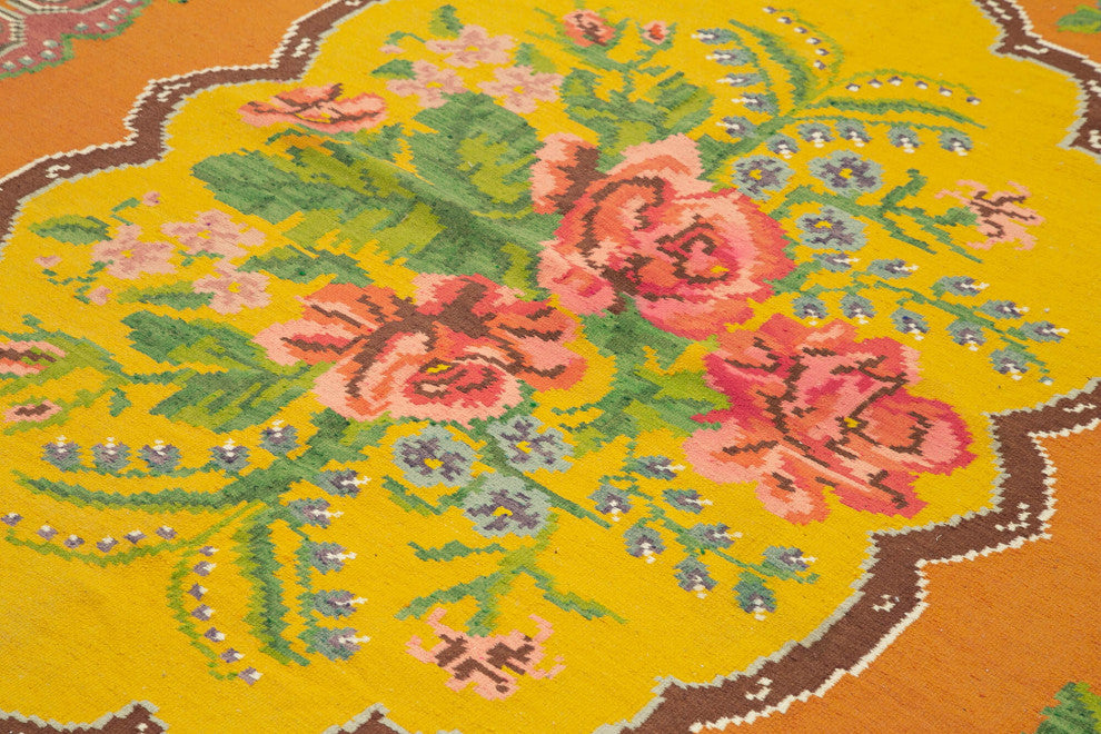 Rug N Carpet - Handmade Bessarabian 6' 7'' x 9' 4'' Unique Flatweave Kilim Rug