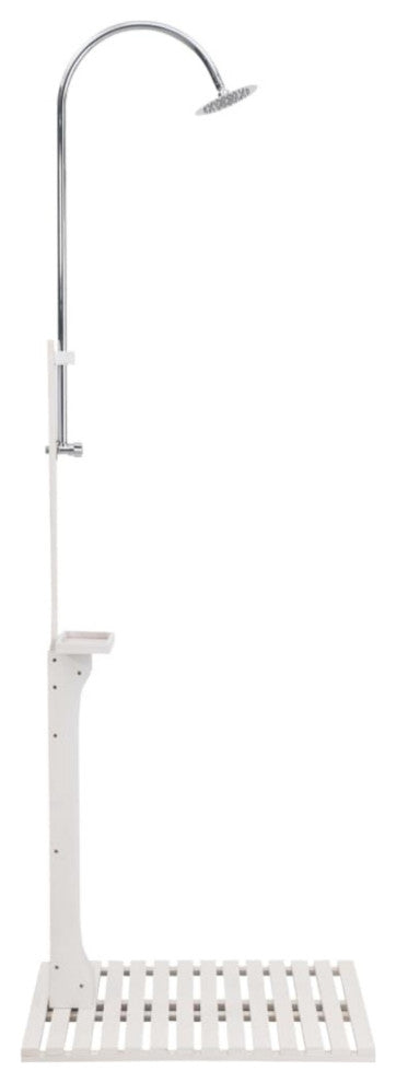 vidaXL Garden Shower White Wood