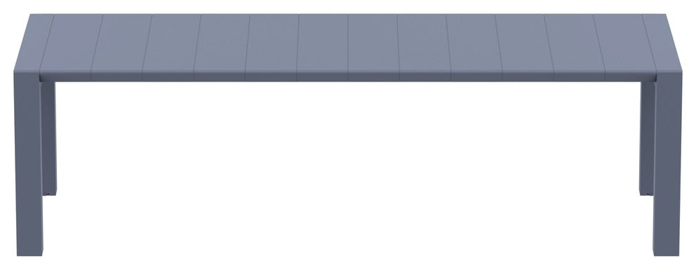 Compamia Vegas XL Extendable 102"-118" Dining Table, Dark Gray