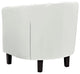 Armchair and Loveseat Sofa Set, Faux Leather, White, Modern, Lounge Hospitality