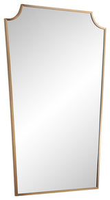Brigid 36" Tall Rectangular Mirror, Burnished Brass