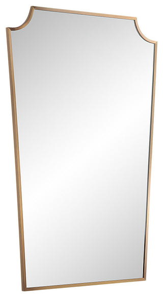 Brigid 36" Tall Rectangular Mirror, Burnished Brass