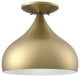 Livex Lighting 1 Light Antique Brass Semi-Flush Mount