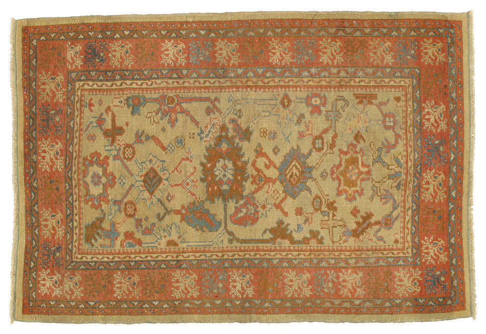 Consigned Oushak Rug, 6'7"x4'6"