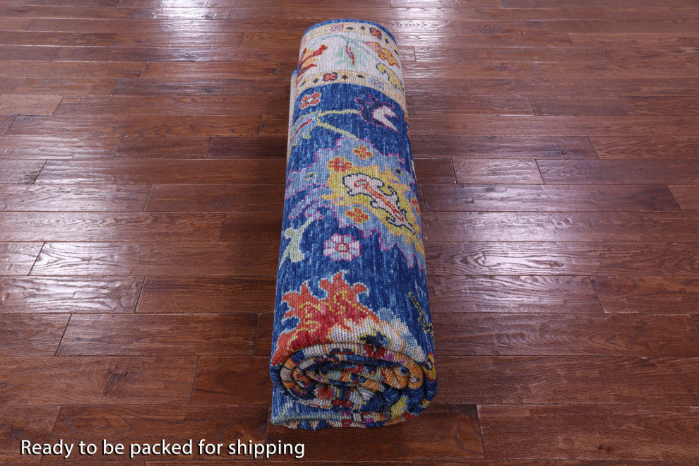 9' 5" X 11' 9" Handmade Turkish Oushak Wool Rug - Q14819
