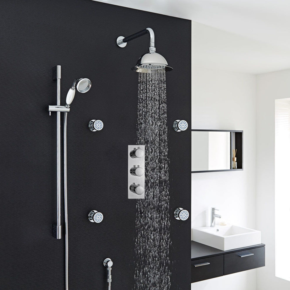 Lima-Thermostatic-Shower-System With ConceaLED Mixer