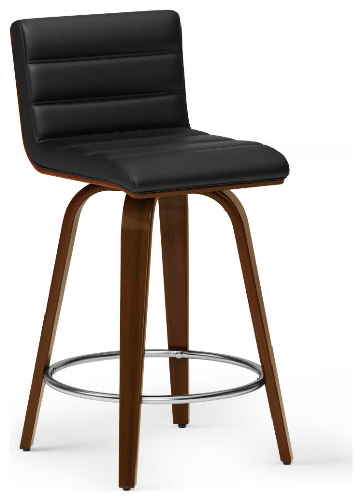 Roland Swivel Stool, Vegan Faux Leather, Counter Stool