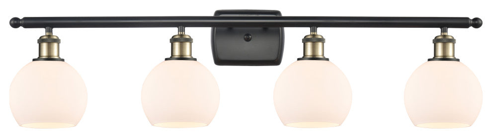 Innovations 516-4W-BAB-G121-6 4 Light Bath Vanity Light, Black Antique Brass
