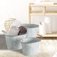 3 Piece Galvanized Zinc Corrugated Planters, 9"
