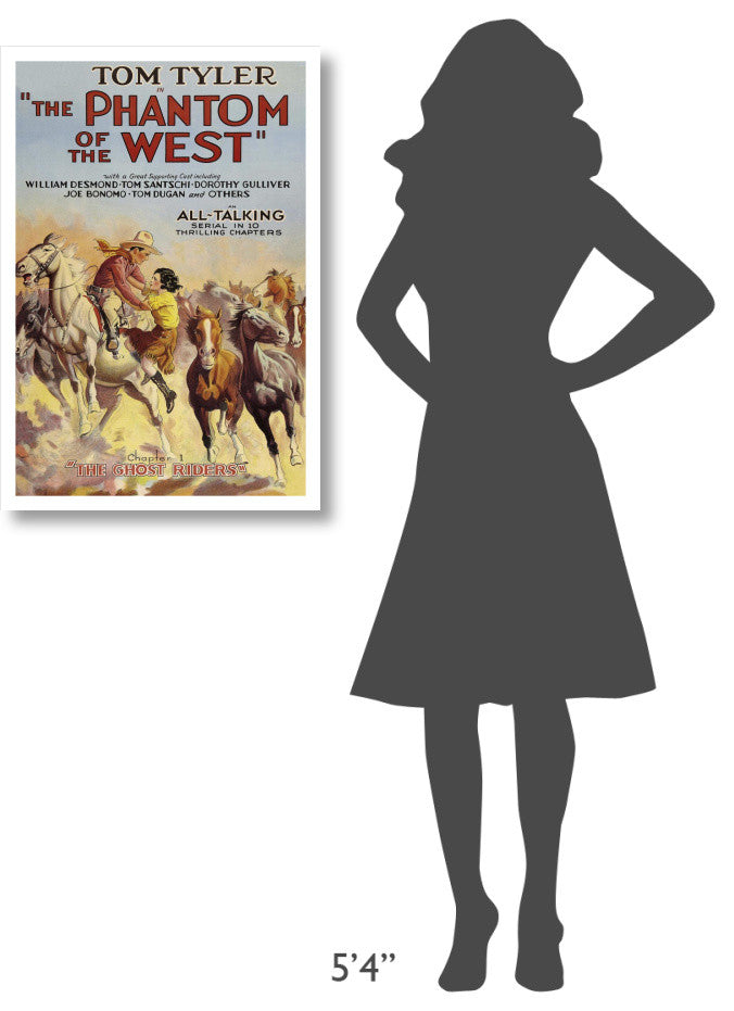 "Vintage Westerns: Phantom of the West - Ghost Riders" Print, 22"x32"