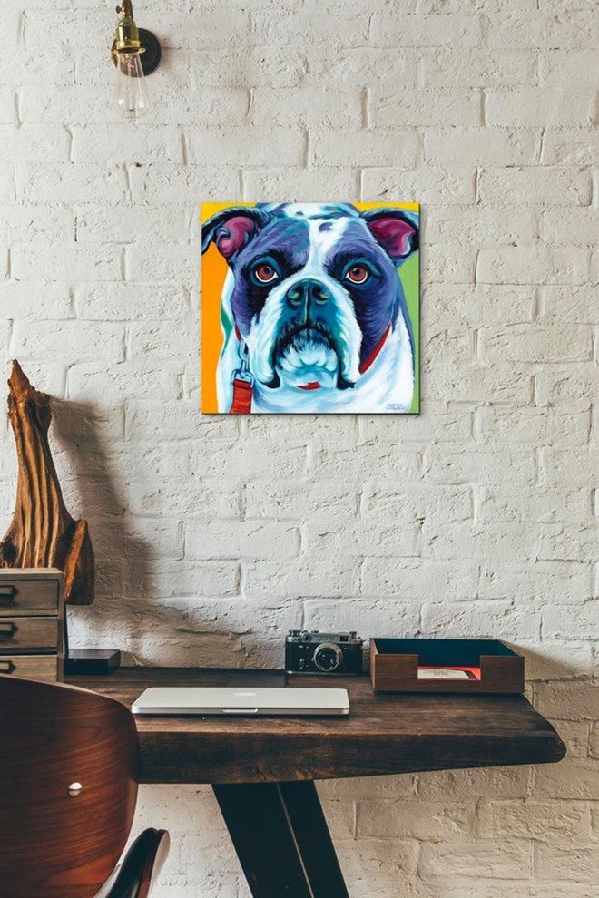 Cute Pups II' by Carolee Vitaletti Giclee Canvas Wall Art, 12"x12"
