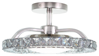 Vaxcel Lighting C0276 Clara 13"W LED Semi-Flush Ceiling Fixture - Brushed