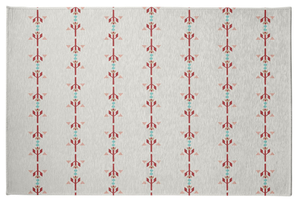Jodhpur Stripe Spring Chenille Rug, Red, 4'x6'