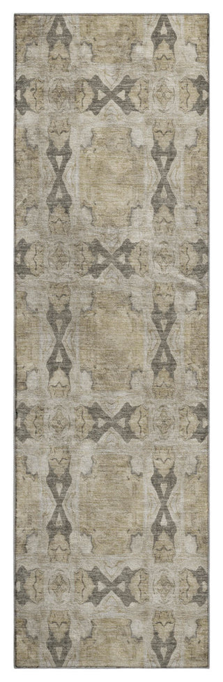 Premium Machine Washable Mayfield AMF564 Beige 2'3" x 7'6" Runner Rug