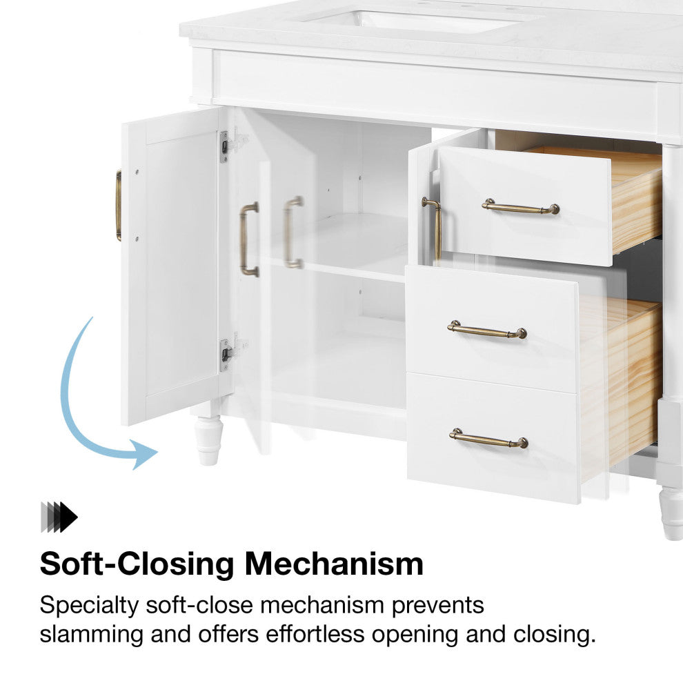 OVE Decors Salisbury Bathroom Vanity, White, 42 in