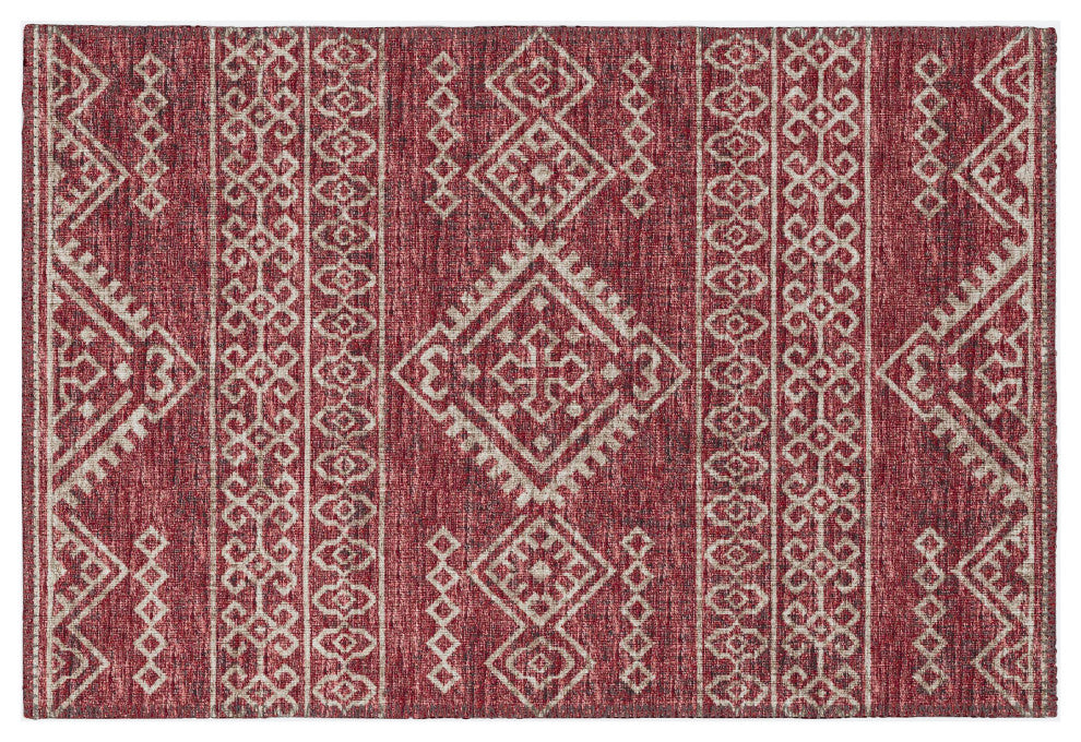 Indoor/Outdoor Sedona SN14 Paprika Machine Washable 1'8" x 2'6" Rug