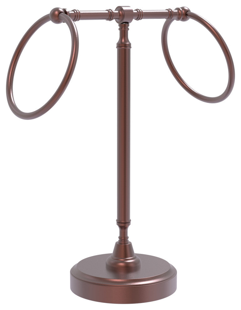 Vanity Top 2 Towel Ring Guest Towel Holder, Antique Copper