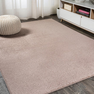 Haze Solid Low-Pile Runner Rug, Brown, 9 X 12