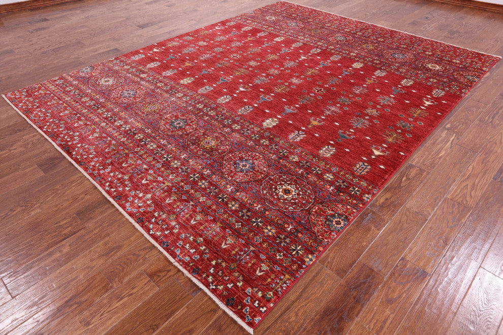 8' 1" X 10' 6" Khorjin Super Kazak Hand-Knotted Rug Q5499