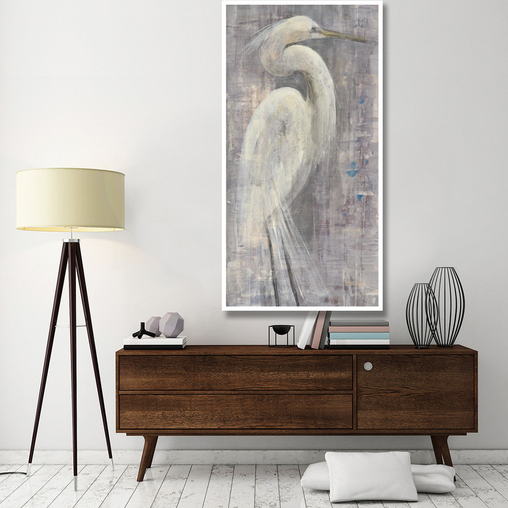 "Coastal Egret I Legs" Digital Paper Print by Albena Hristova, 38"x74"
