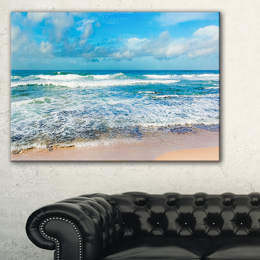 "Indian Ocean Panoramic View" Seashore Canvas Art, 1 Panel, 60"x28"