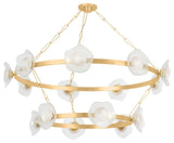 Corbett Lighting 485-62 Almandine 61"W Ring Chandelier - Vintage Gold Leaf