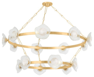 Corbett Lighting 485-62 Almandine 61"W Ring Chandelier - Vintage Gold Leaf