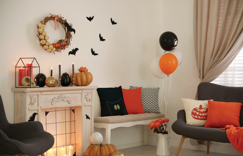 Halloween Cat Eyes Accent Pillow, Black, 18"x18"