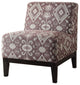 Benzara BM151970 Accent Chair, Multicolor Pattern Fabric
